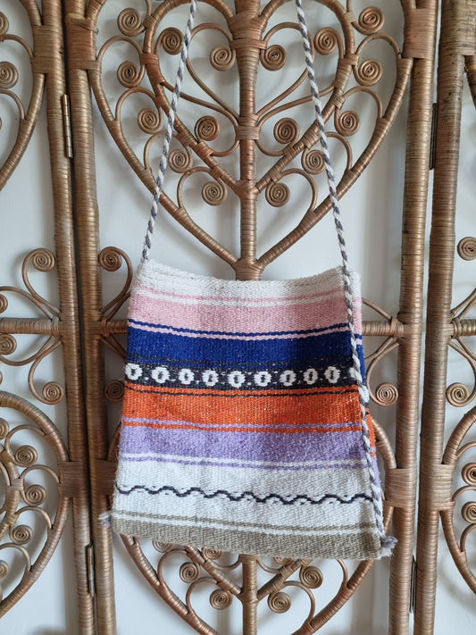 Vintage mexican blanket bag