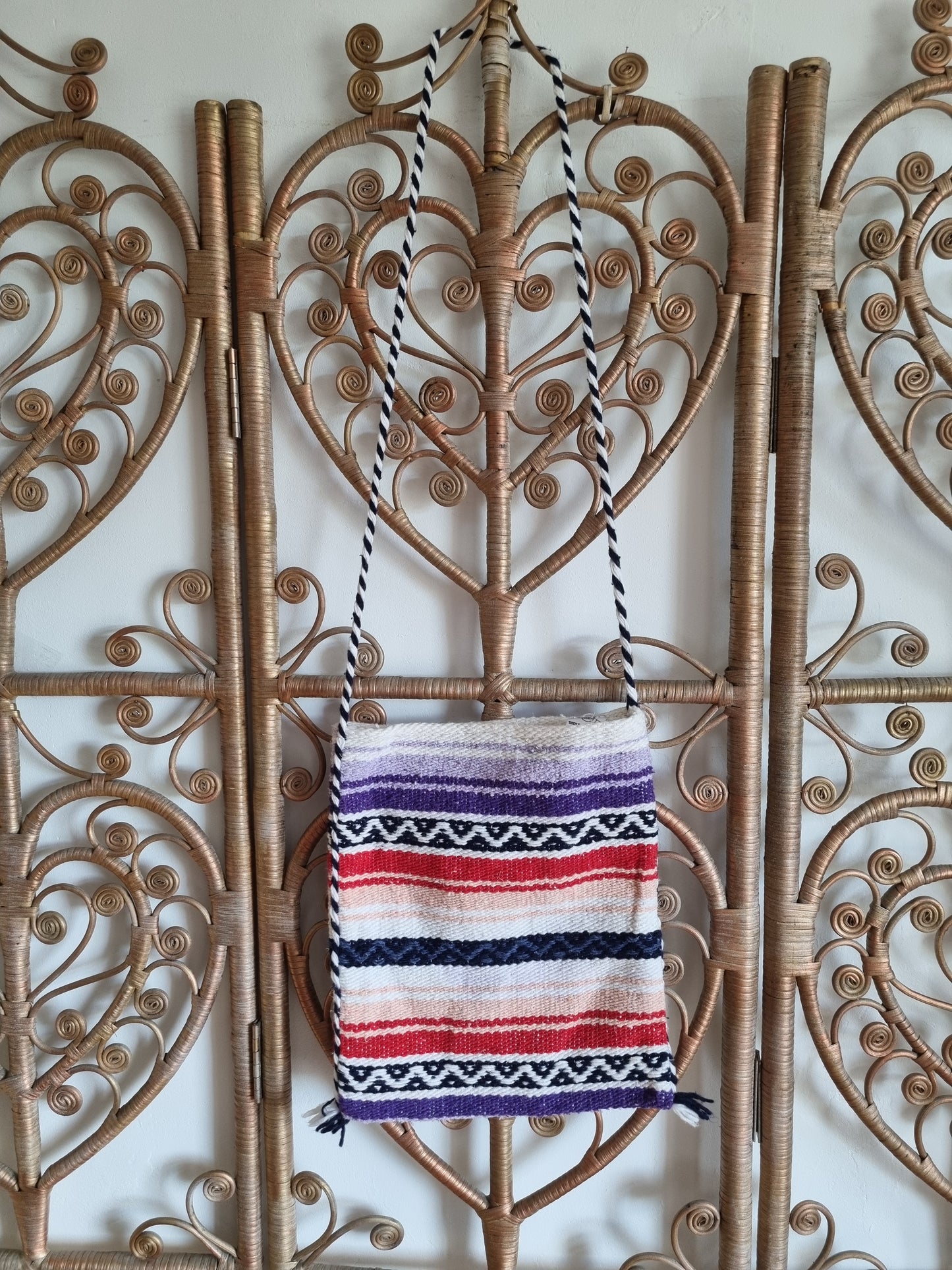 Vintage mexican blanket bag