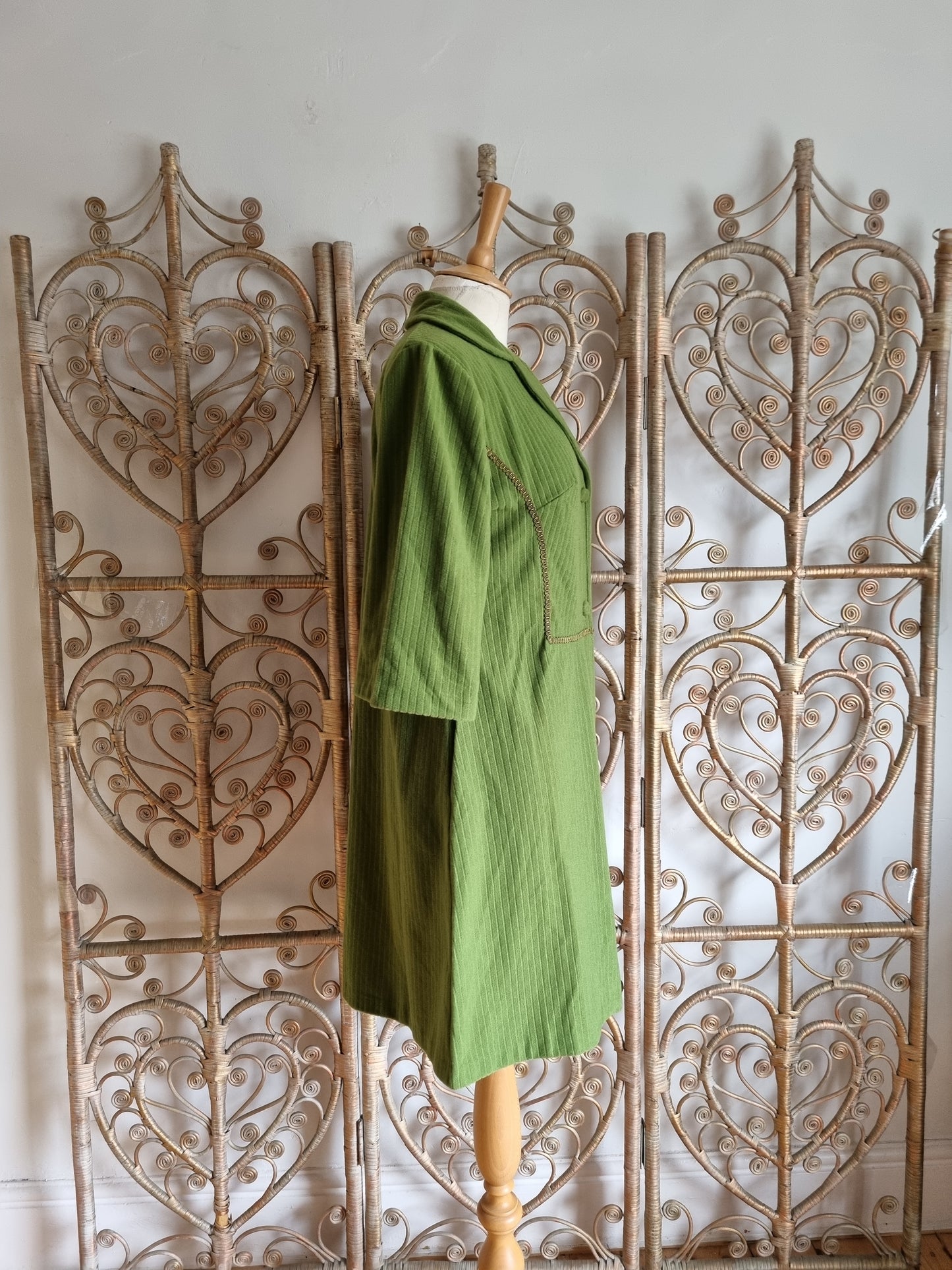 Vintage 60s velour cord dress M