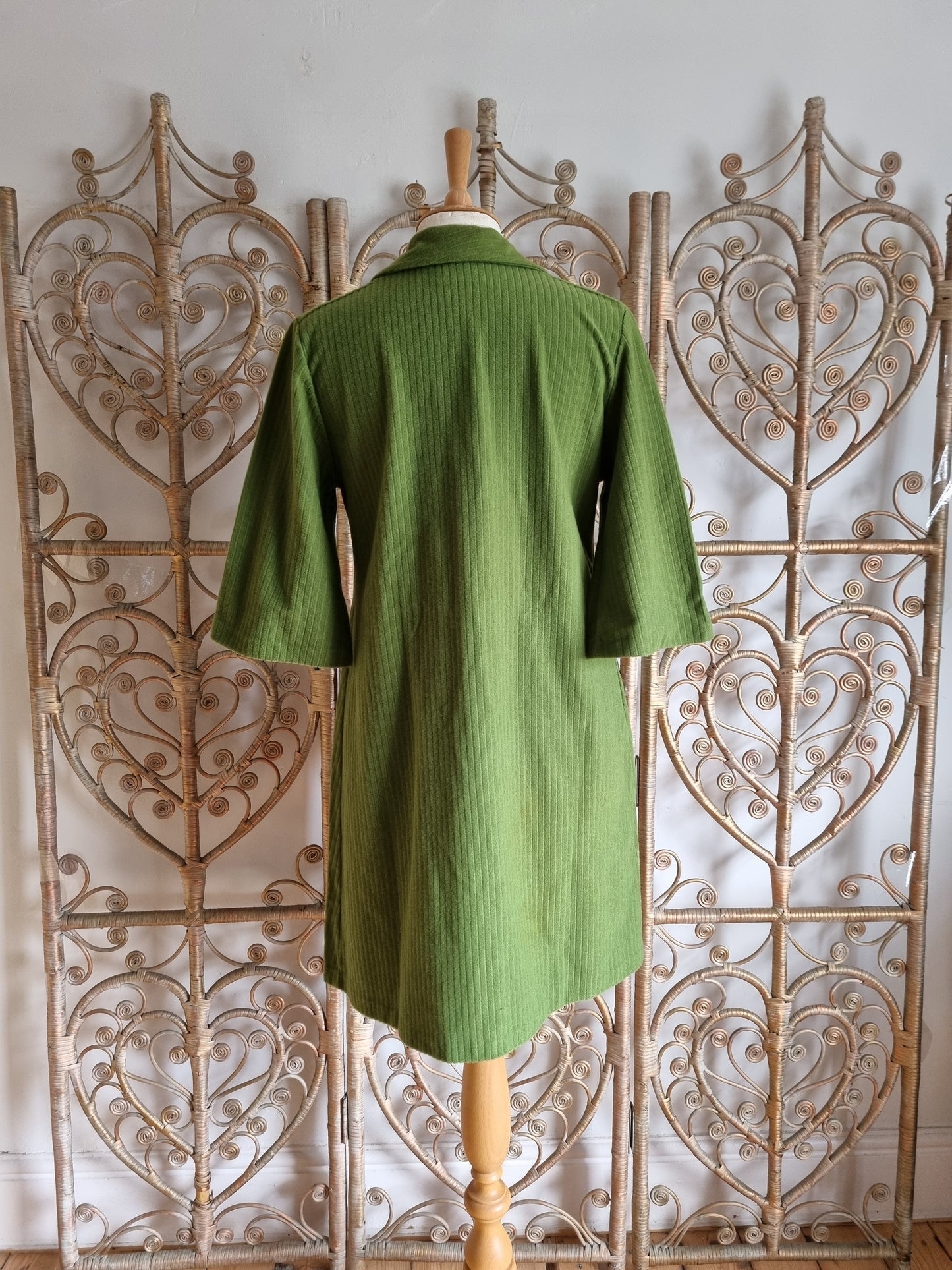 Vintage 60s velour cord dress M