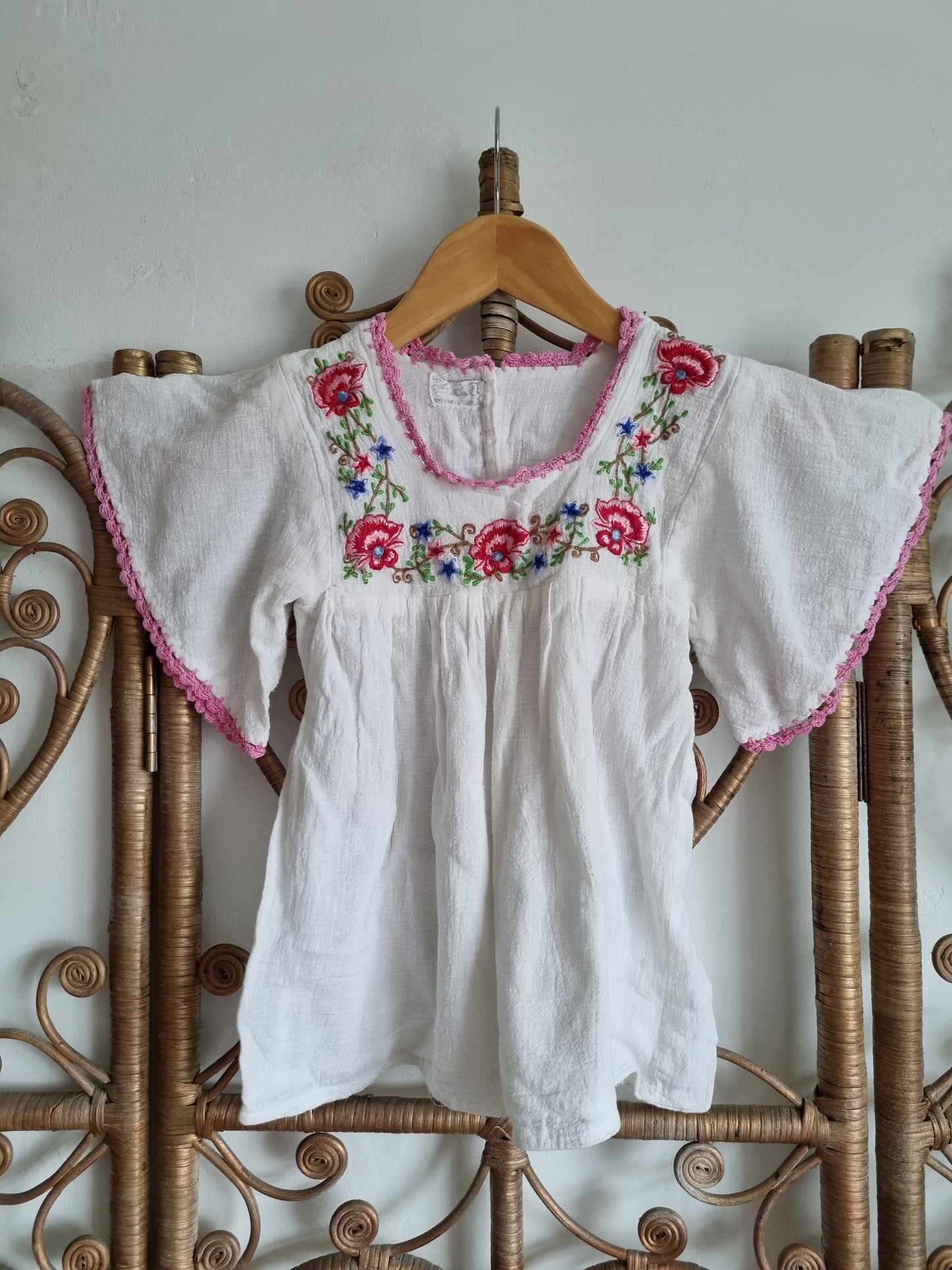 Vintage cheesecloth tunic blouse child