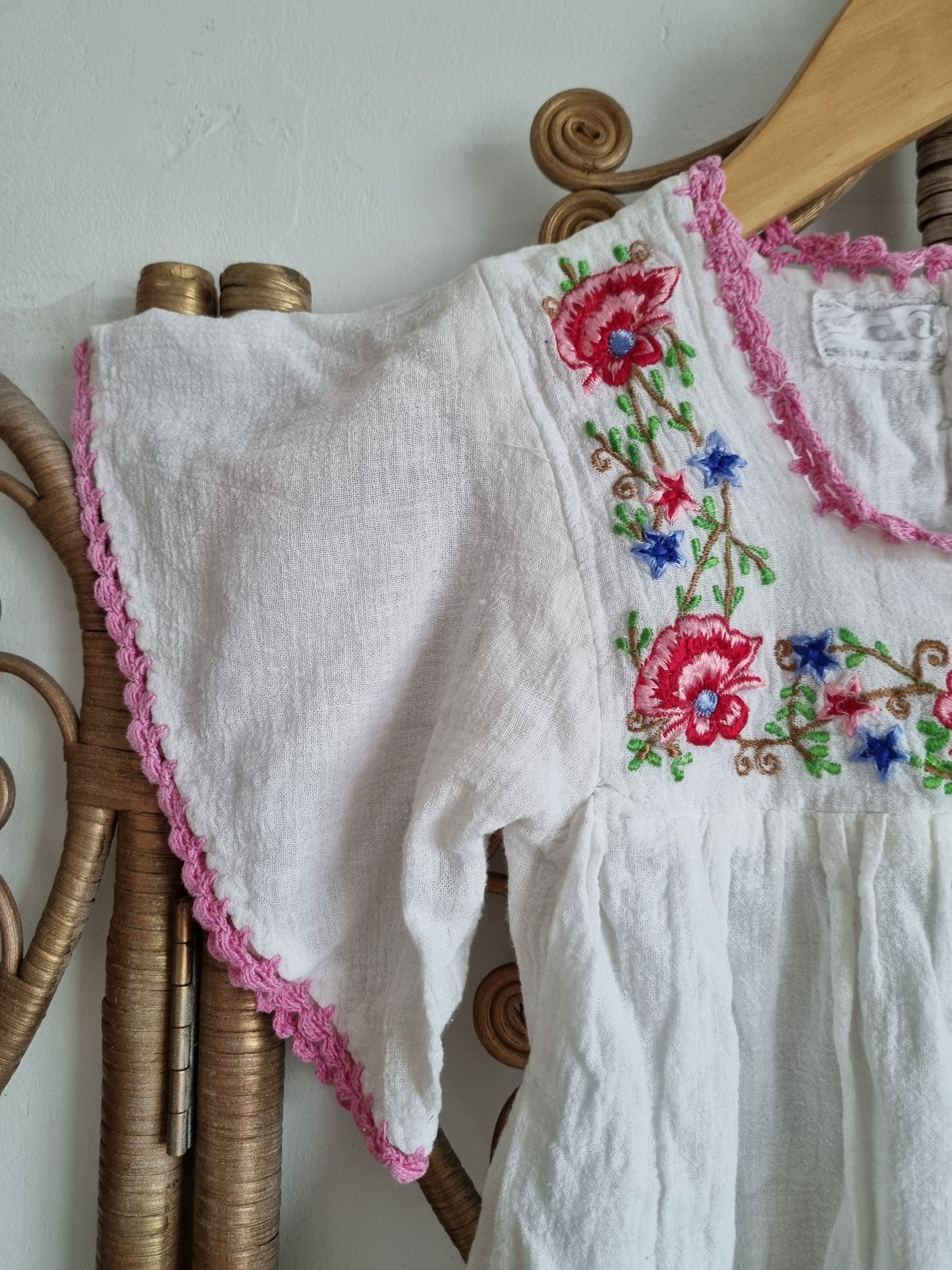 Vintage cheesecloth tunic blouse child
