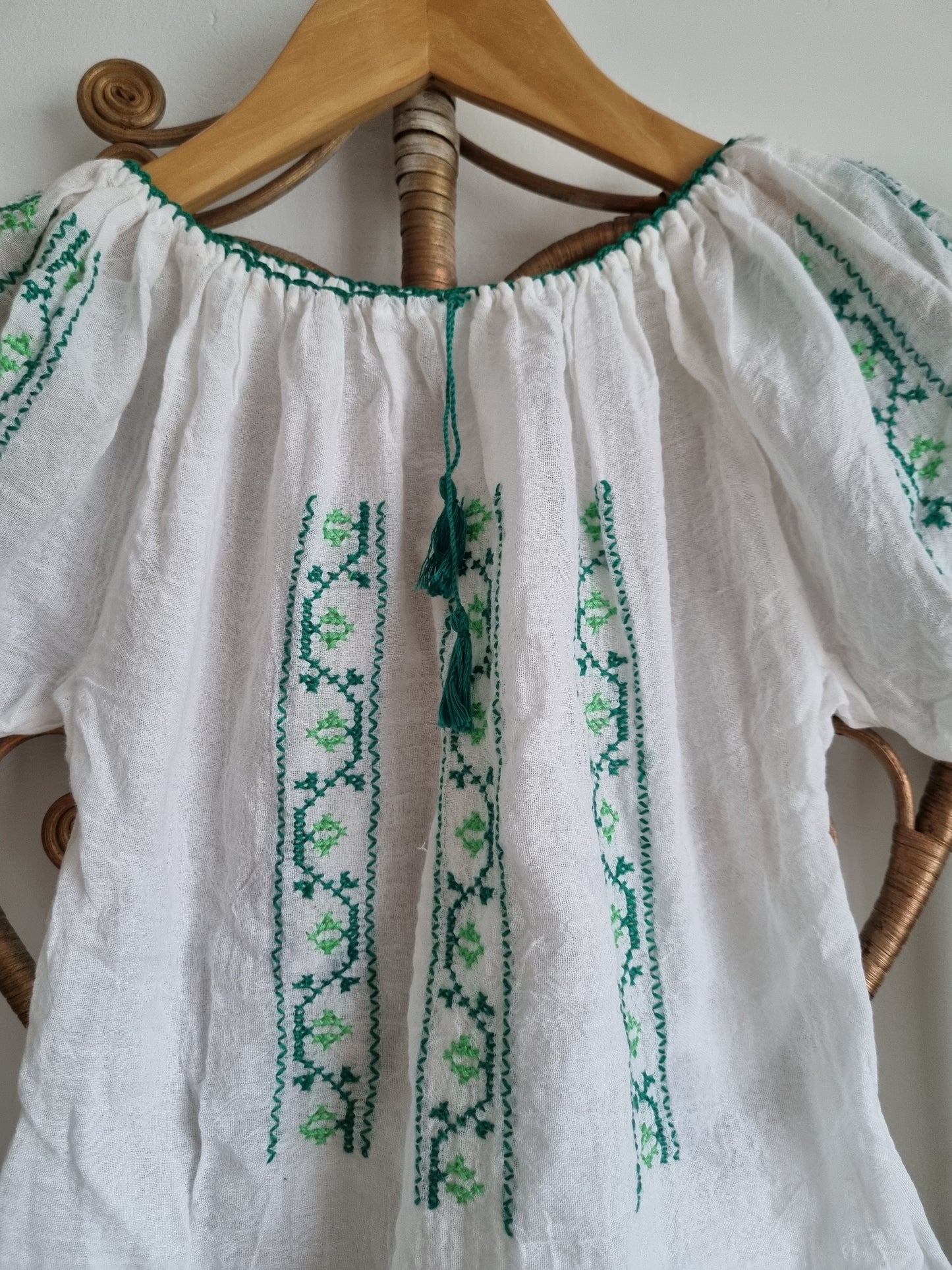Vintage cotton cheesecloth 70s blouse child