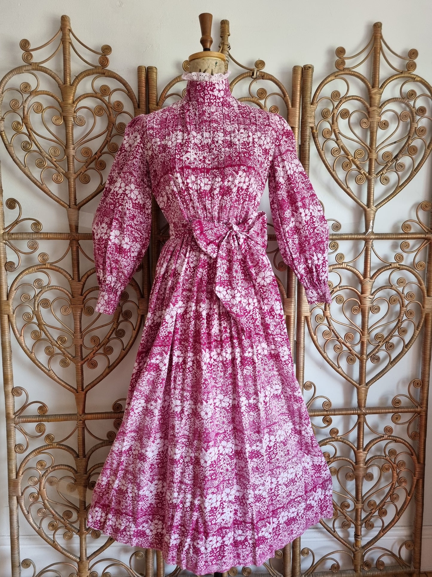 Vintage early label Laura Ashley prairie dress S