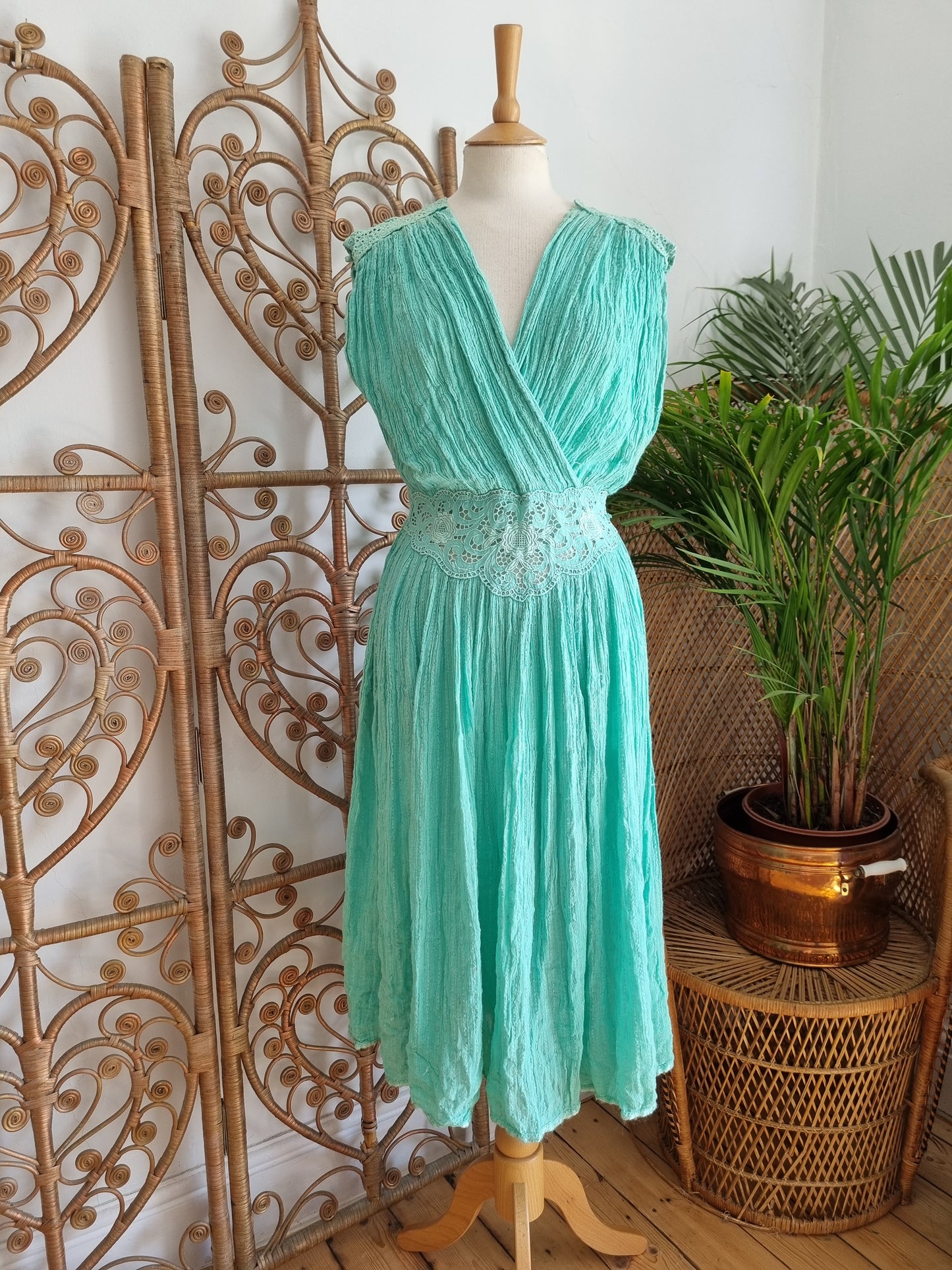 Vintage cheesecloth dress M