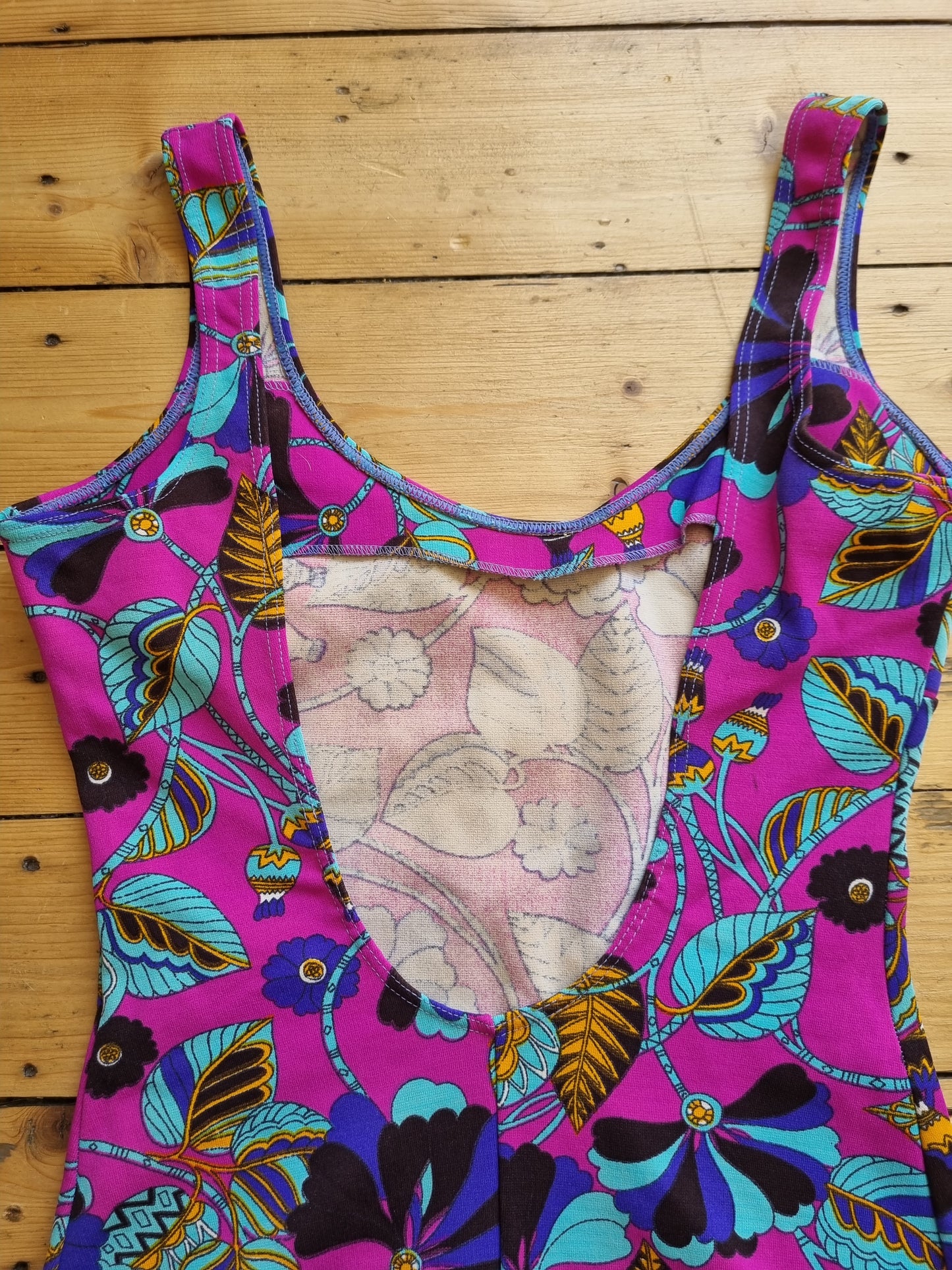 Vintage psychedelic swimsuit S/M
