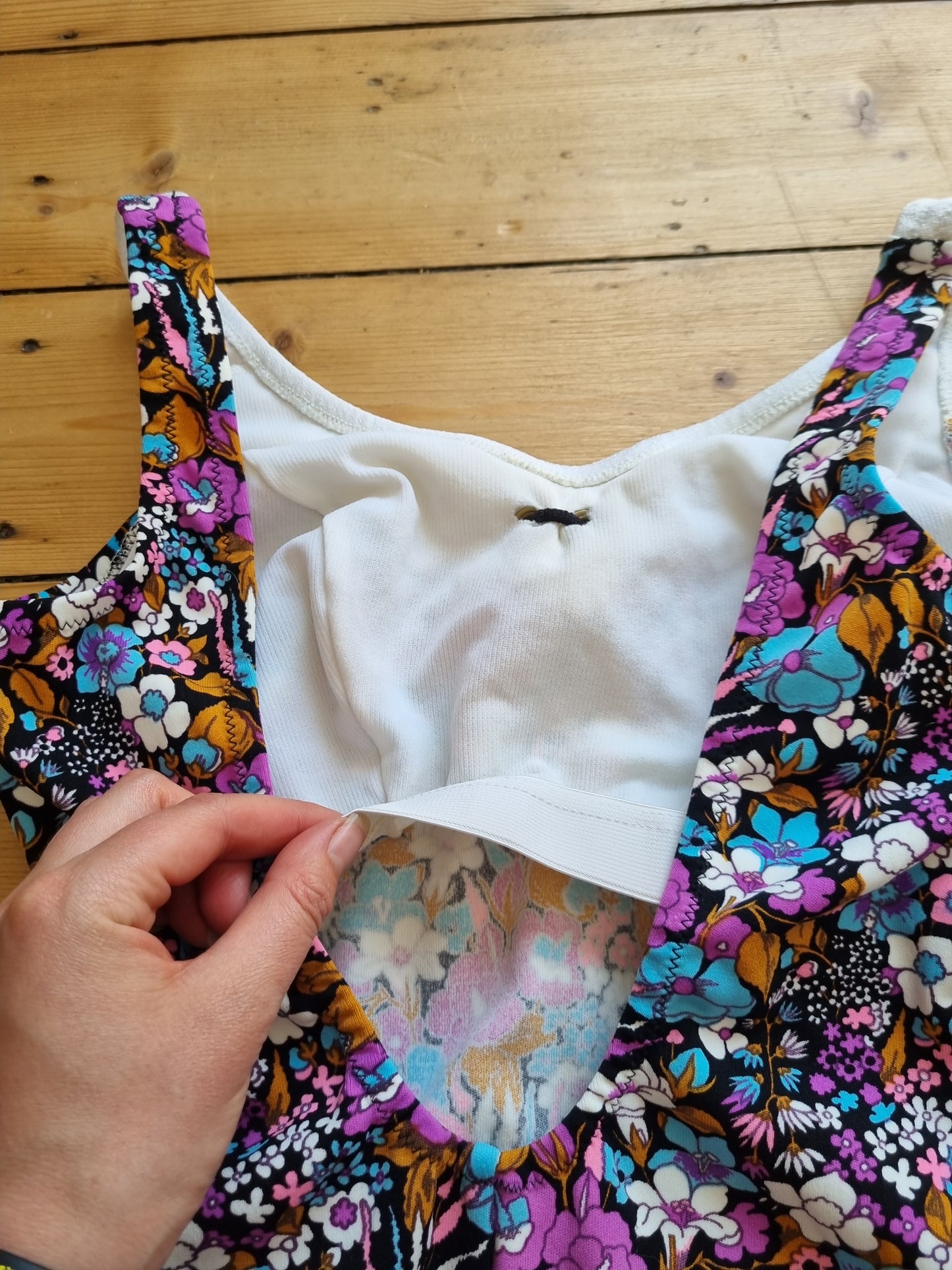 Vintage psychedelic swimsuit S