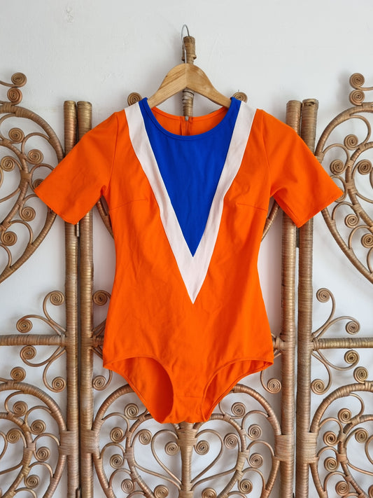 Vintage orange swimsuit S
