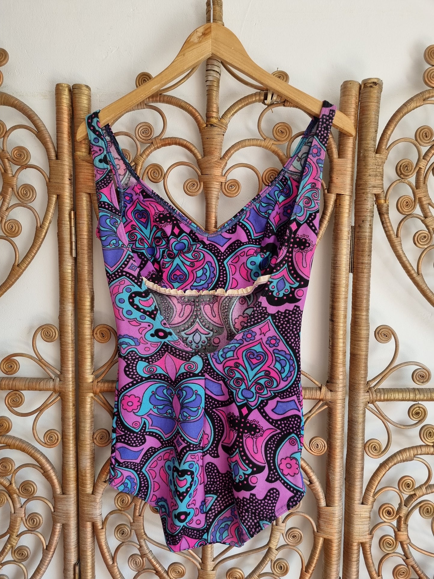 Vintage psychedelic swimsuit M