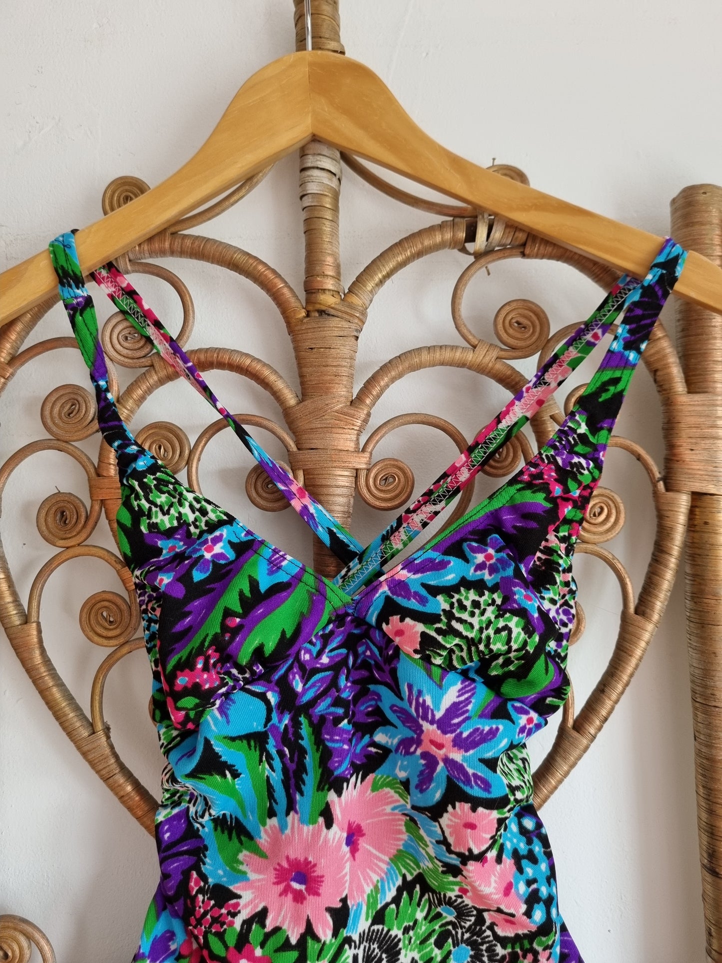 Vintage psychedelic swimsuit xs
