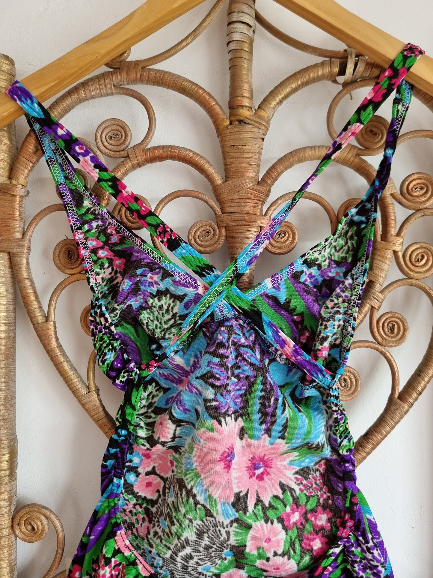 Vintage psychedelic swimsuit xs