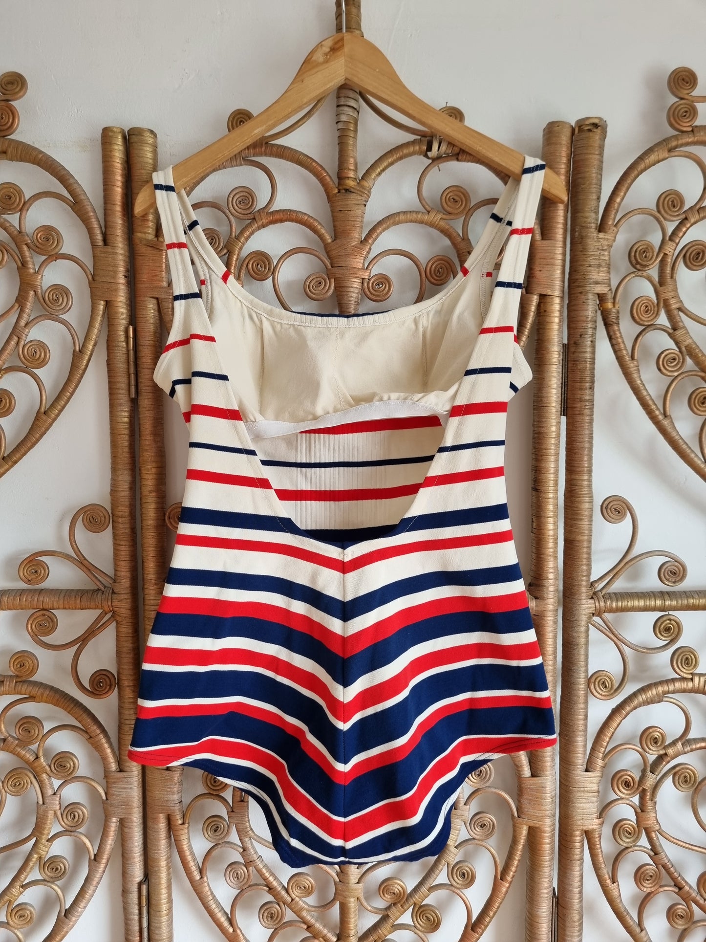 Vintage stripe swimsuit S/M