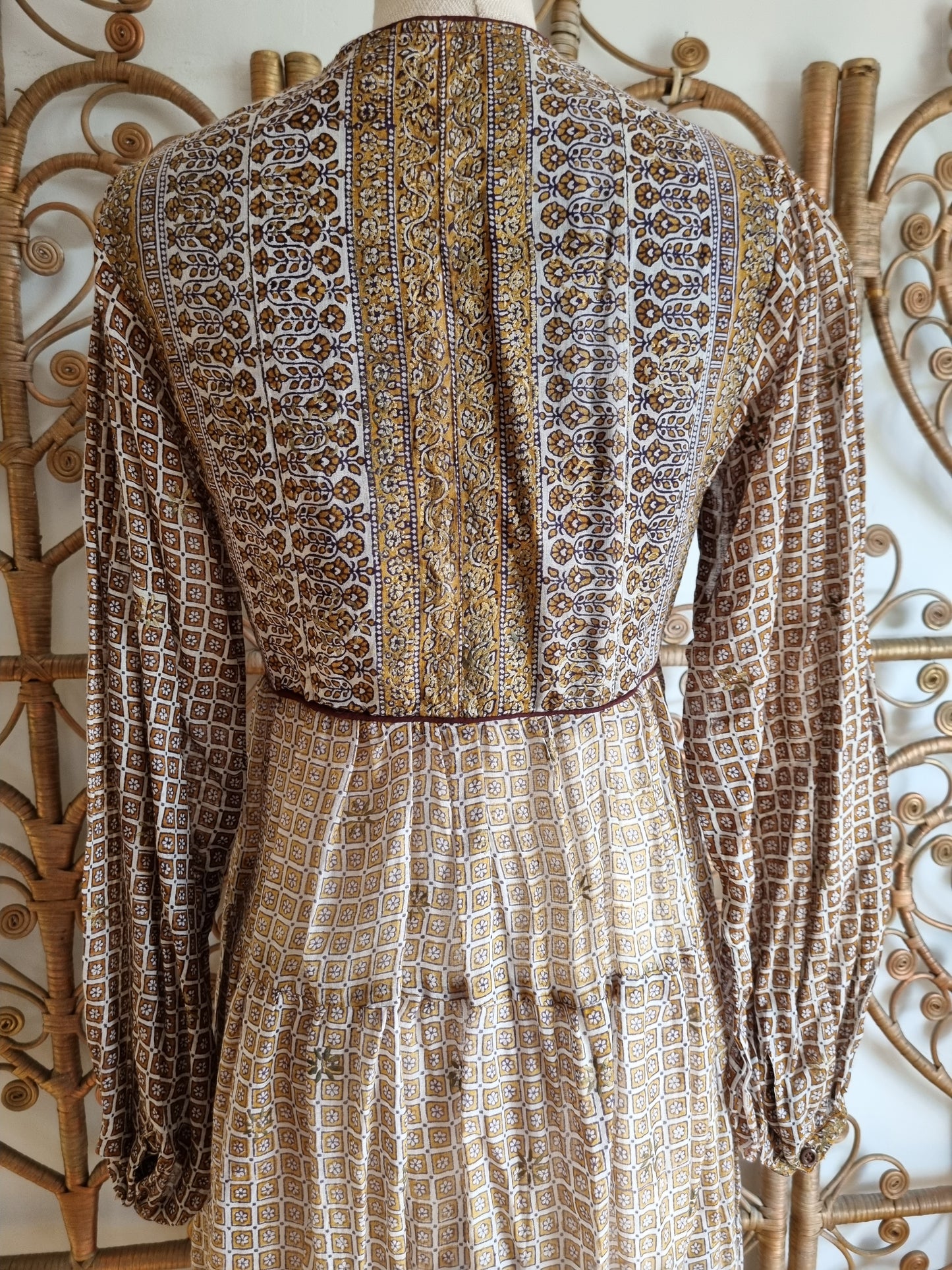Vintage The Vogue by Rockford Indian cotton dress S