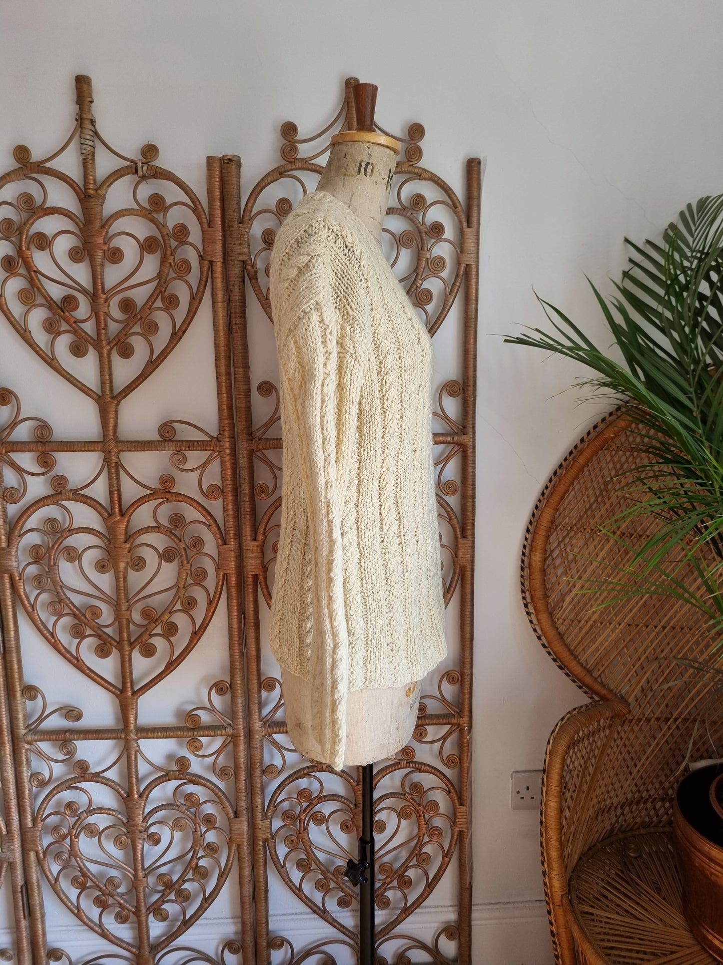 Vintage cable knitted wool jumper