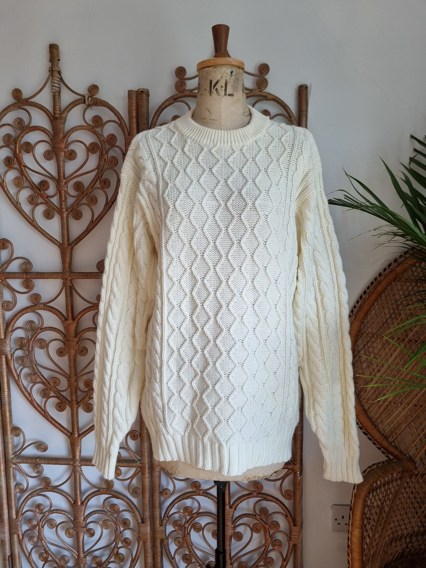 Vintage knitted cable jumper
