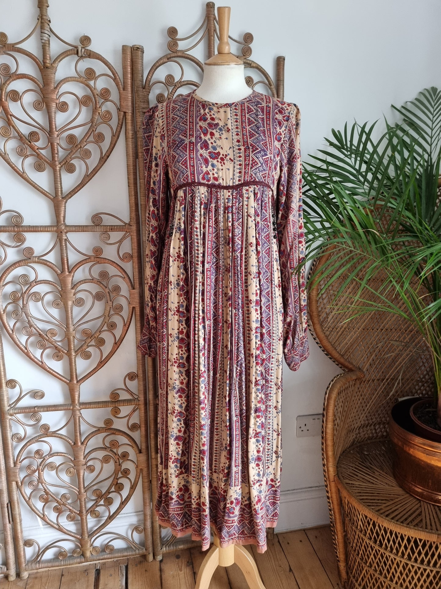 Vintage Ayesha Davar Indian cotton dress