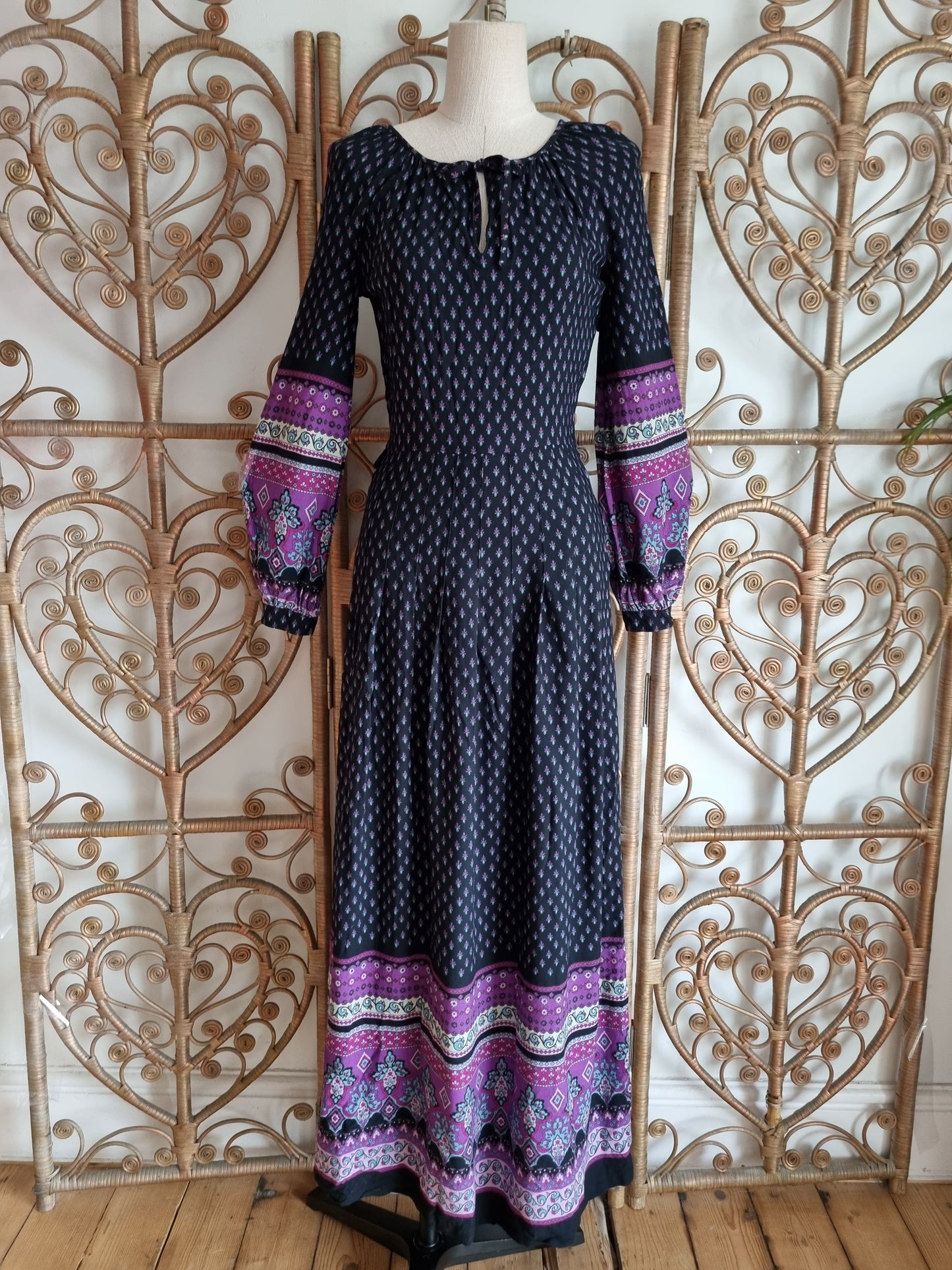 Vintage Betty Barclay prairie dress XS S