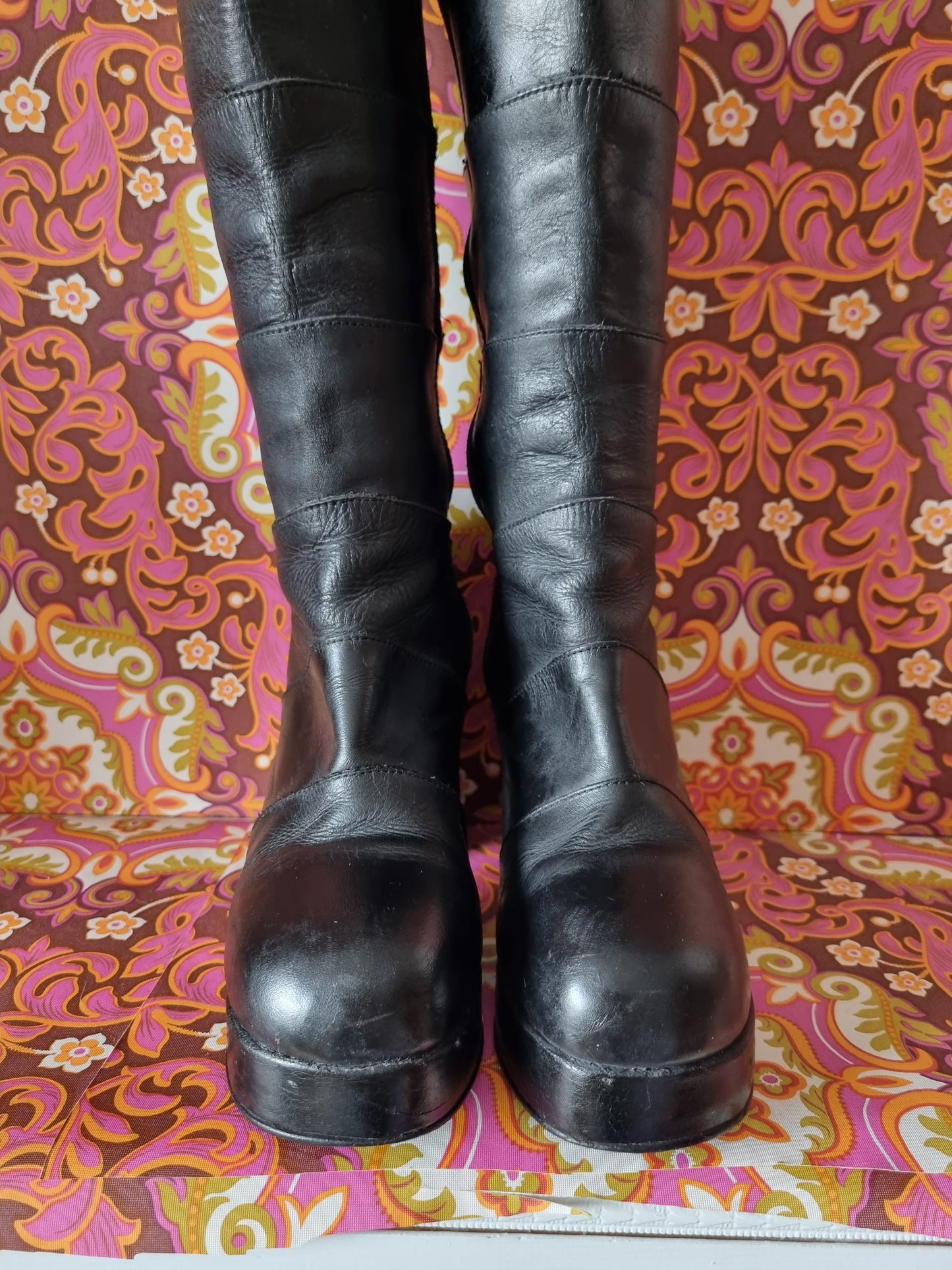 Vintage faith 90s platform leather boots uk size 6 Eur 39 us 8