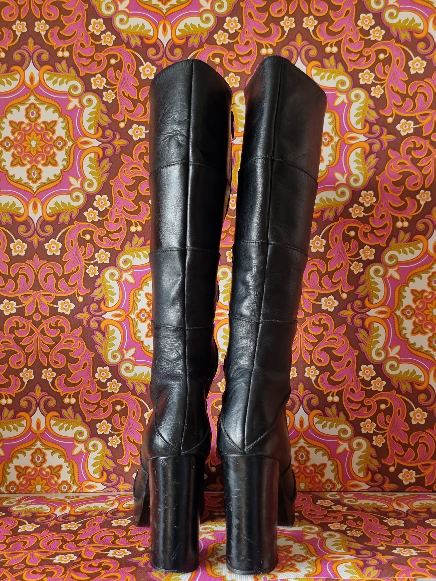 Vintage faith 90s platform leather boots uk size 6 Eur 39 us 8