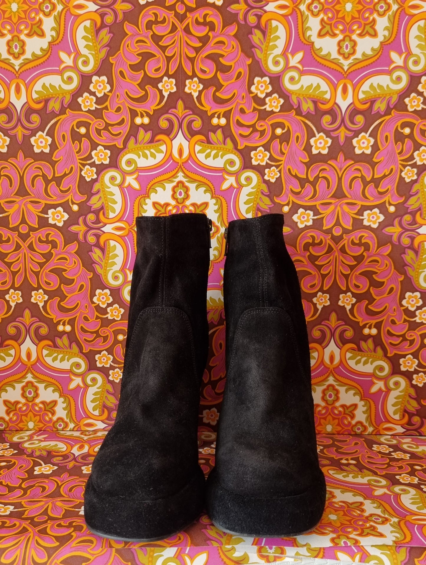 Vintage suede Rin Tin Tin boots uk size 6 6.5 Eur 39 39.5 us 8 8.5