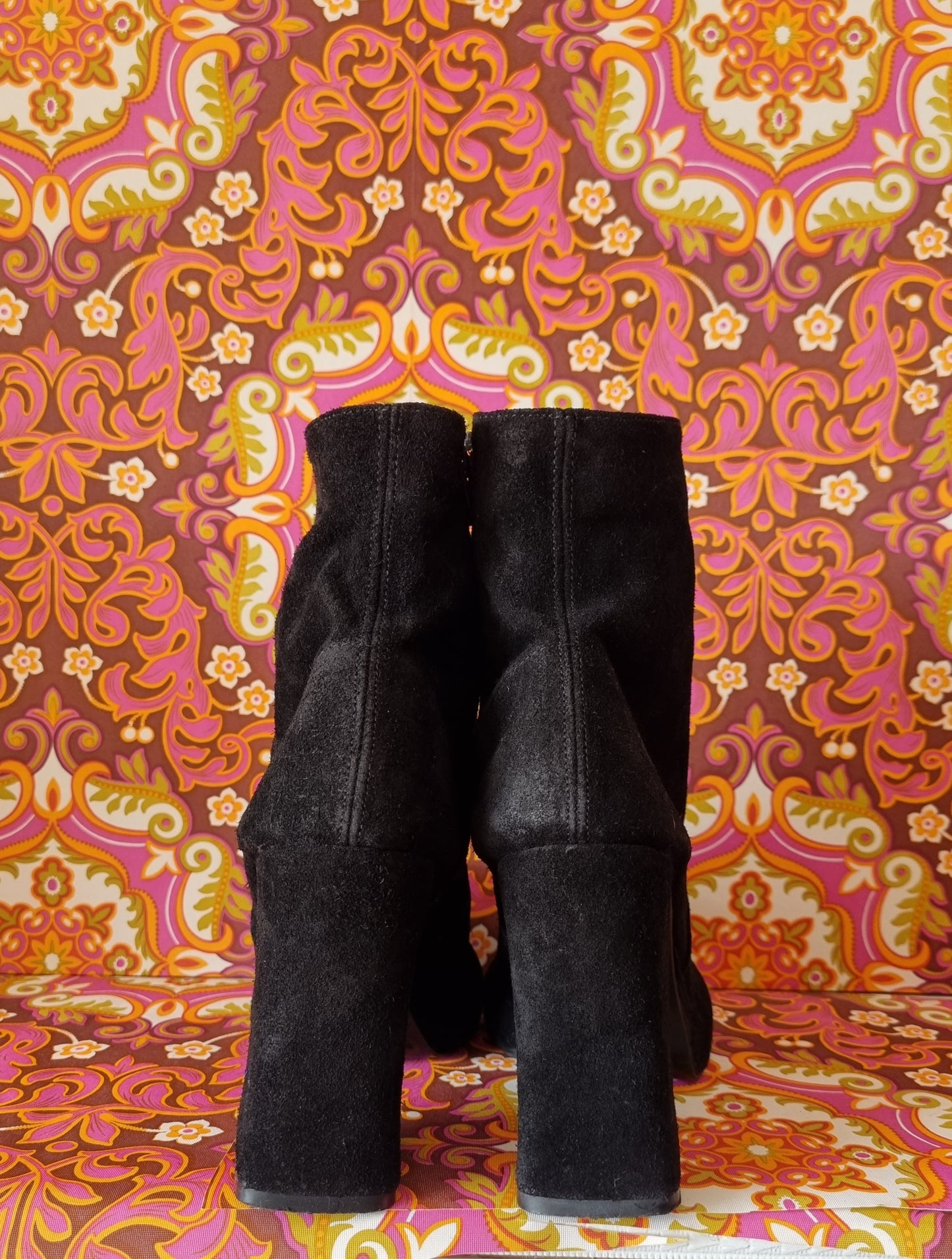 Vintage suede Rin Tin Tin boots uk size 6 6.5 Eur 39 39.5 us 8 8.5